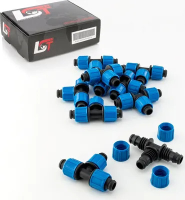 Produktbild von 10x Schlauchverbinder T-Stück Verschraubung Rohr Bewässerungssystem 17x17x17mm