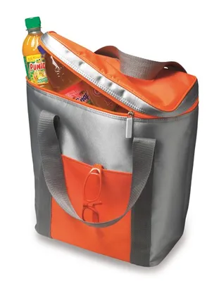 Produktbild von Kühltasche Exeter | 36 x 28,5 x 16,5 cm - Farbe: Silver/Orange - Größe: 36 x 28,5 x 16,5 cm