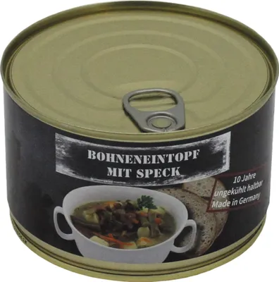 Produktbild von MFH 40253B Bohneneintopf mit Speck - Vollkonserve - 12 Stück - 400 g