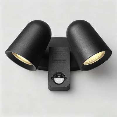 Obrázek produktu pro Venkovní světlo s pohybovým senzorem, LED reflektor, 330° otočný, černý