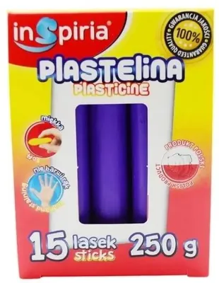 Zdjęcie produktu dla Plastelina fioletowa 15 lasek 250g - InSpiria