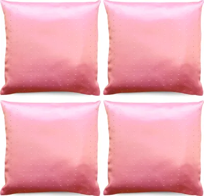 Productafbeelding van Set van 4 kussenslopen, 40x40 cm, oudroze met rits, geschikt als decoratie