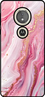 Produktbild von Smartphonica Handytasche geeignet für Motorola Moto E5 / G6 Play mit Marmordruck - TPU zurück Abdeckung Fall Marmor-Design - Pink