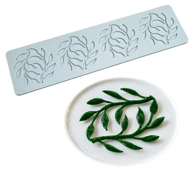 Silikonform Blatt 27x7,3x0,3 cm für Schokolade, Fondant & Seife