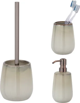 Produktbild von Schöner Wohnen WC-Garnitur Set Marano Beige Bürste Stiel Toilette Badezimmer