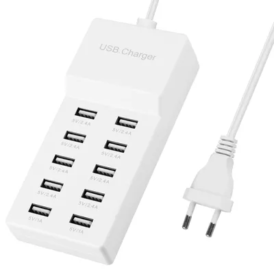 Image de Chargeur USB multiple de 50 W avec 10 ports