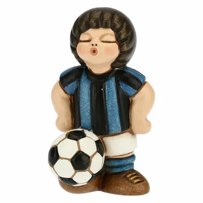 Produktbild von Thun Le Bomboniere - Bomboniera 'Fussballspieler Blau Schwarz - 7Cm'