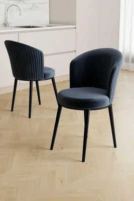Produktbild von Skye Decor, Stuhlset (2 Stück) Anthrazit & Schwarz, 100% Metall, 49 cm Sitzhöhe