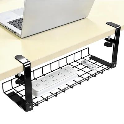 Image de Organisateur de câbles pour sous bureau, dimensions : 380 x 190 x 195 mm