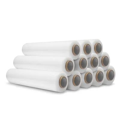 Produktbild von 12 Rollen a 300 M Stretchfolie Palettenfolie Verpackungsfolie Wickelfolie Transparent