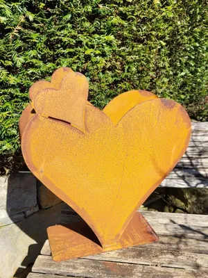 Produktbild von Edelrost Pflanzherz Iris Edelrost Pflanzherz Iris - h = 30 cm