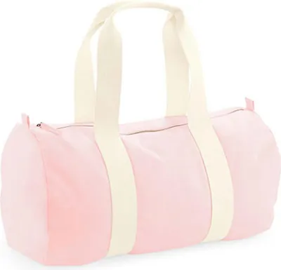 Produktbild von Westford Mill W814 | EarthAware Organic Barrel Bag / 50 x 25 x 25 cm - Farbe: Pastel Pink - Größe: 50 x 25 x 25 cm