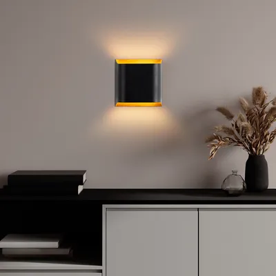 Immagine prodotto di Opviq, lampada da parete in metallo, nera, 15 x 15 x 11 cm | 1 x G 9 max 8 W (lampadina non inclusa) | IP20, ideale per lo stile industriale e gli ambienti moderni.