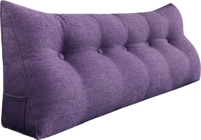 Zdjęcie produktu dla Ergonomiczna poduszka na zagłówek o lnianym wyglądzie, poduszka do czytania, poduszka klinowa, poduszka na plecy, poduszka wypoczynkowa, poduszka dekoracyjna