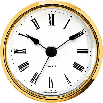 Produktbild von UTS Einsteckwerk UTS BE Trommel Ø 57mm, Lünette Ø 103mm gelb, Zifferblatt weiß-antik, römische Zahlen