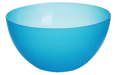 Salatschüssel 21 cm, hellblau, gestreift, Polypropylen