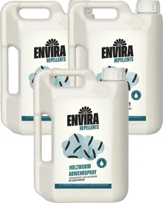 Produktbild von Envira Holzwurm Abwehrspray 3 x 2L - Spray mit Langzeitwirkung gegen Holzbock & Holzwurm