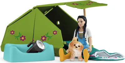 Immagine prodotto di Schleich 42745 - Avventura in campeggio con Kim (non ordinabile singolarmente) - Horse Club