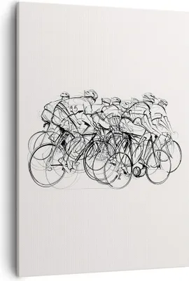 Produktbild von Bild auf Leinwand - Leinwandbild - Einteilig - Fahrrad Rennen Rad - 50x70cm - Wand Bild - Wanddeko - Wandbilder - Leinwanddruck - Wanddekoration - Leinwand bilder - Wandbild - PA50x70-4122