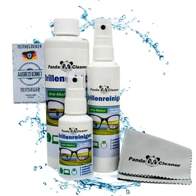 Produktbild von PandaCleaner Brillenreiniger - -Konzentrat - Anti-Beschlag-Formel Glasreiniger - Set Brillen Reiniger - mit 50ml Spray für unterwegs