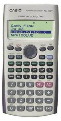 Obrázok produktu pre Casio FC-100V, Vrecko, Finančná kalkulačka, 10 číslica/číslic, Flash, Batérie, Šedá