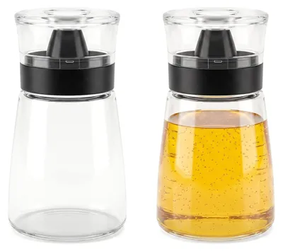2 Öl- und Essigdispenser, 160 ml Glasflaschen, auslaufsicher