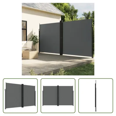 Imagen del producto de Toldo enrollable "Living Store" para fachada, color antracita, extensible, 220 x 600 cm