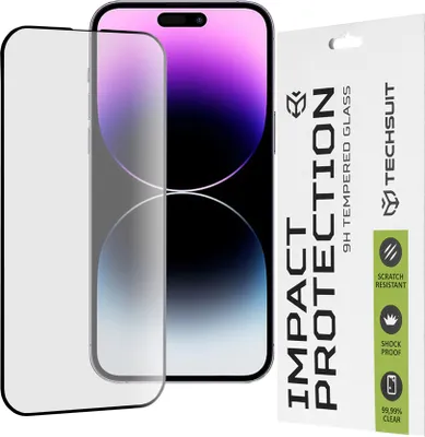 Obrázok produktu pre Techsuit 111D Full Cover / celopolepené tvrdené sklo - iPhone 14 pro Max - čierny