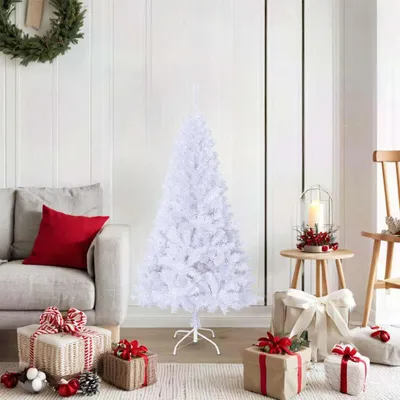Obrázok produktu pre vidaXL Umelý vianočný stromček s hrubými vetvami biely 150 cm PVC