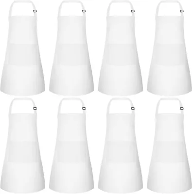 Obrázek produktu pro 8/12/24 kusů, nastavitelné dětské zástěry, balení, s 2 kapsami, zástěry pro batolata, dětské zástěry pro malování, vaření, pečení, vhodné pro chlapce i dívky
