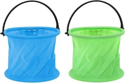 Produktbild von Universal-Eimer mit Faltschale, 2-teilige, tragbarer Ausflugsbehälter ohne Schüssel, perfekt für Strandaktivitäten, Freiluftmalerei und Campingausrüstung.