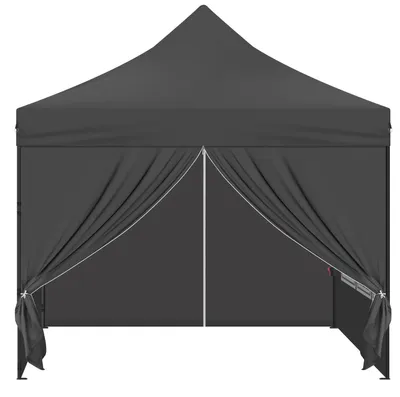 Zdjęcie produktu dla Pawilon ogrodowy - 3x3m - Namiot partyjny - Regulowana wysokość - Pergola - 4 zdejmowane panele boczne - z oknami