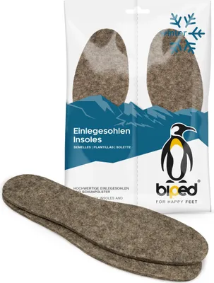 Produktbild von biped 2 Paar Natur Wollfilz Einlegesohlen z2754(36-37)