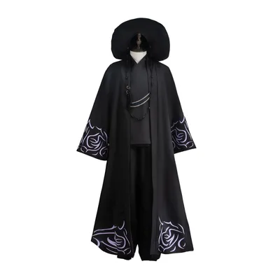 Produktbild von Minicee Cosplay Kostüm Erwachsene – Fantasy Mantel K‑Pop Schwarz S 163-168