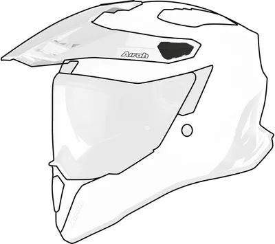 Produktbild von Frontvisier Airoh Commander glänzendes Weiß