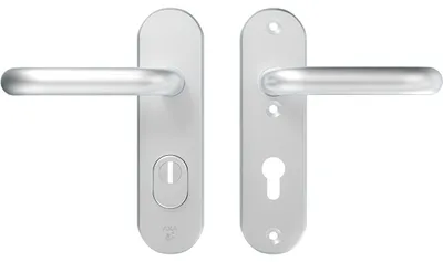 Produktbild von AXA Sicherheitstürbeschlagset - Oval Plus - Türgriff aus Aluminium - Knauf/Griff - PC72 mit Kernzugsicherung