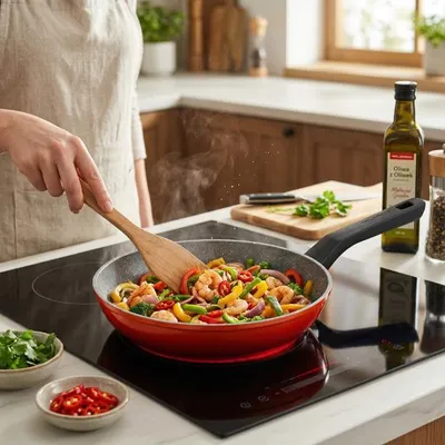 Obrázek produktu pro Hliníková pánev na smažení s nepřilnavým povrchem Florina Chili od Mateusze Gesslera, průměr 26 cm