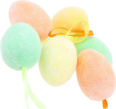 Produktbild von Dekolo Hängedeko Ostereier zum AufHänget Styropor-Eier Osterngefärbte Eier österliche 6St. 5-7cm