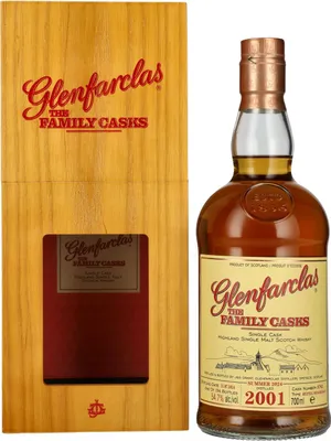 Produktbild von Glenfarclas THE FAMILY CASKS Single Cask SUMMER 2024 Refill Hogshead #3762 2001 54,7% Vol. 0,7l in Holzkiste