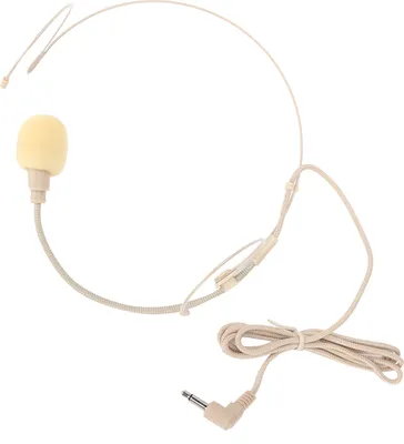 Imagen del producto de Micrófono de diadema, micrófono de montaje en la cabeza, micrófono de diadema, micrófono de diadema con sistema de bloqueo por tornillo, micrófono de diadema con gancho para la oreja, micrófono de auriculares