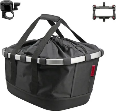 Produktbild von Rixen & Kaul Bikebasket Gepäckträgertasche GT UniKlip 2 schwarz inkl. Fahrradklingel