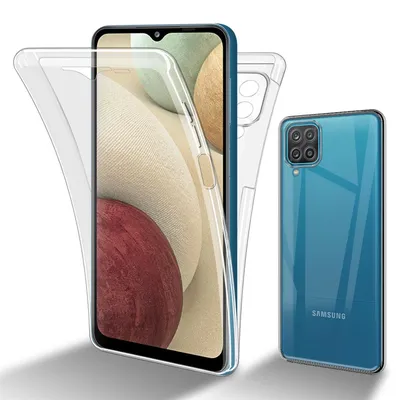 Produktbild von Cadorabo Schutzhülle für Samsung Galaxy A12 / M12 Hülle in Transparent 360° Etui Full Body Handyhülle Cover Case