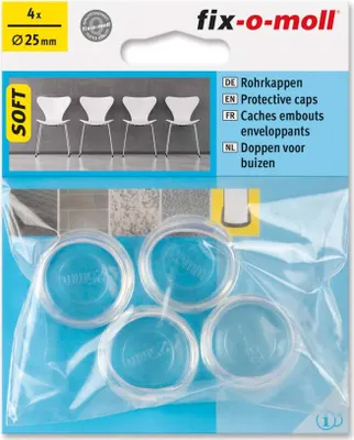 Produktbild von Rohrkappen Soft transparent 25 mm fix-o-moll