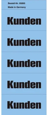 Produktbild von Inhaltsschildchen Kunden blau selbstklebend VE=100 Stück