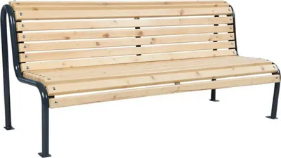 Produktbild von Casa Padrino Gartenbank Naturfarben / Schwarz 188 cm