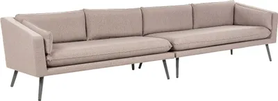 Produktbild von BELIANI Garten-Ecksofa Beige Stoffbezug L-förmig 4-Sitzer Modulsofa Modern Garten Terrasse Wohnzimmer Möbel Wohnecke Wohnlandschaft Sitzecke Sitzmöbel