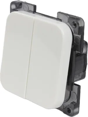 Zdjęcie produktu dla C-Line Presto Inprojal CBE 12-230 Volt przełącznik + ramka + gniazdo iso samochód kempingowy łódź biały
