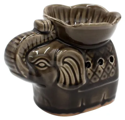 Immagine prodotto di Dekohelden24: Lampada profumata a forma di elefante, color marrone / Lampada aromatica / Lampada profumata. Dimensioni: L x P