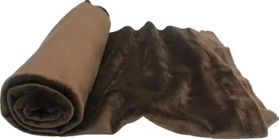 Obrázek produktu pro Minky pletenina hladký vzor tmavě hnědá 50 x 160 cm
