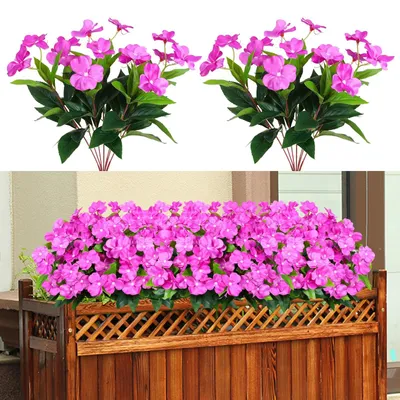 Productafbeelding van Omgoods - Kunstgeraniums voor Buiten en Binnen, Set van 2 Stuks
